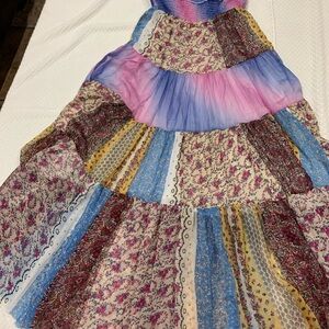 Bohemian Floral Patchwork Maxi Dress